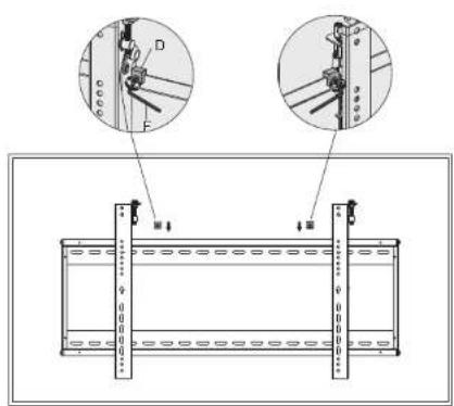 Technical diagram showing mechanical assembly with labeled components and cross-sectional views