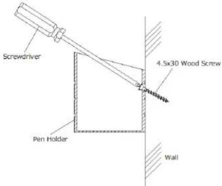 Screwdriver 4.5x30 Wood Screw Pen Holder Wall
