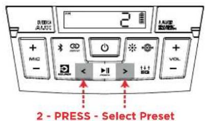 2 - PRESS - Select Preset