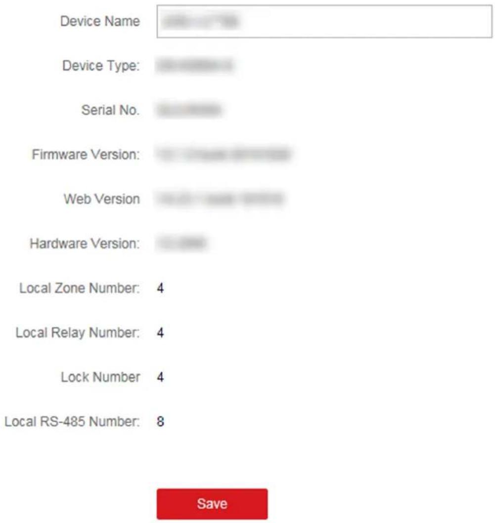 Hikvision DS-K1T105AE - View Device Information - 1