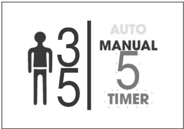 AUTO MANUAL 5 TIMER 3 5