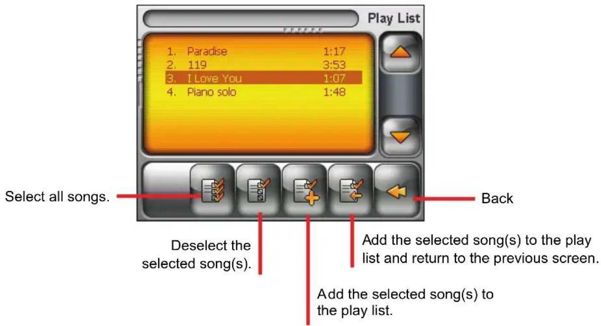 Play List 1. Paradise 1:17 2. 119 3:53 3. I Love You 1:07 4. Piano solo 1:48 Select all songs. Back Deselect the selected song(s). Add the selected song(s) to the play list and return to the previous screen. Add the selected song(s) to the play list.