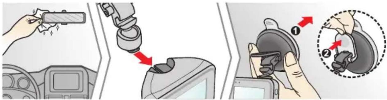 Illustration showing car interior cleaning steps with labeled instructions for adjusting the seatbelt and using a device.