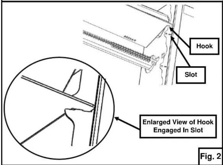 Hook Slot Enlarged View of Hook Engaged In Slot Fig. 2