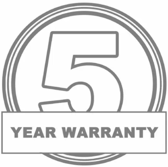 5 YEAR WARRANTY