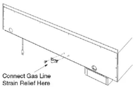 Connect Gas Line Strain Relief Here