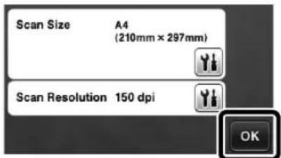 Scan Size A4 (210mm × 297mm) Scan Resolution 150 dpi OK