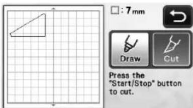 7 mm Draw Cut Press the "Start/Stop" button to cut.