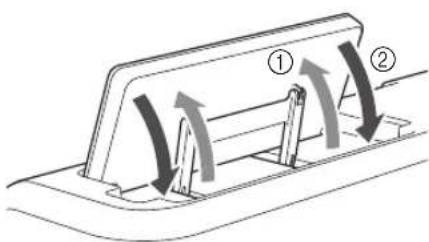 Diagram showing two labeled mechanical or electrical components with directional arrows indicating motion or force directions.