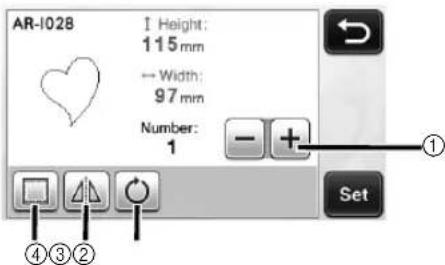 AR-1028 I Height: 115 mm Width: 97 mm Number: 1 Set ① ④ ③ ②