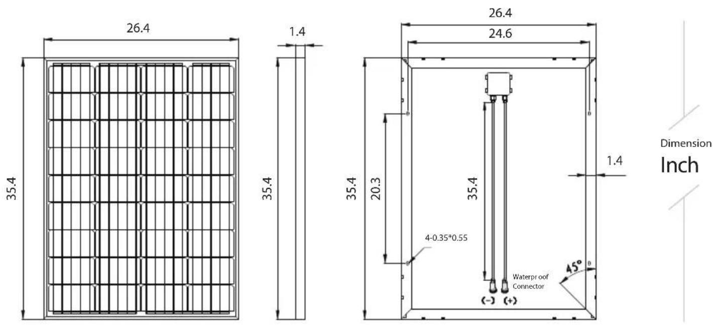 SereneLife SLSPNL10 - SOLAR PANEL SPECIFICATION - 1