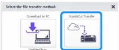 Select the file transfer method: Download to PC ScanOut Transfer Untitled Icon