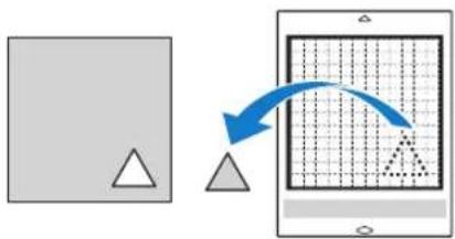 graph TD A["Gray rectangle with triangle symbol"] --> B["Blue arrow pointing to a grid graph with triangle symbol"]
