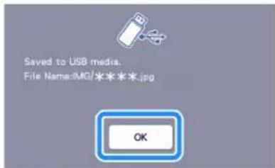 Saved to USB media. File Name:IMG/米米米.jpg OK