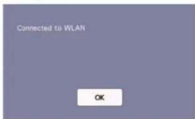 Connected to WLAN OK