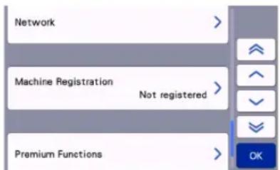 Network Machine Registration Not registered Premium Functions OK