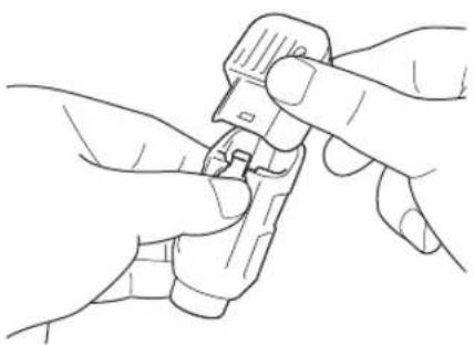 Line drawing of hands using a tool to adjust or install a mechanical component (no text or symbols present)