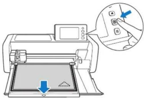 Line drawing of a printer with an arrow pointing to the control panel (no text or symbols present)