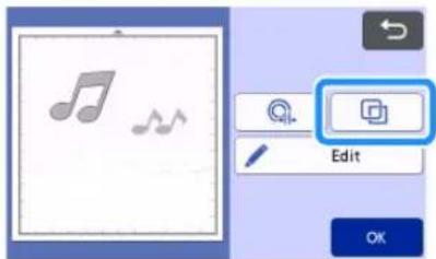 Screenshot of a music editing interface showing playback controls and a pop-up icon with 'Edit' button