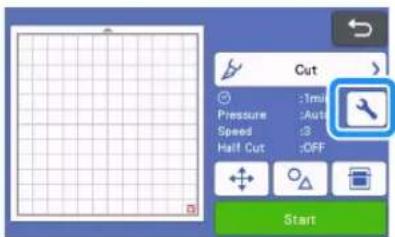 Cut Pressure :1mm Speed :Auto Half Cut :S Start