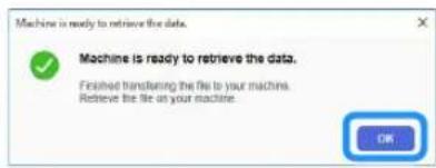 Machine is ready to retrieve the data. Machine is ready to retrieve the data. Finished transferring the file to your machines. Retrieve the file on your machine.
