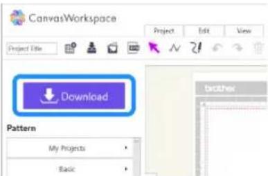 CanvasWorkspace Project Title Project Edit View Download Pattern My Projects Basic brother