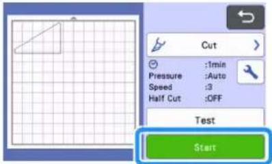 Cut Pressure :1min Speed :Auto Half Cut :3 :OFF Test Start