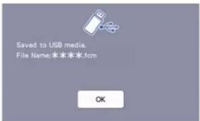 Saved to USB media. File Name:水水水.fcm OK