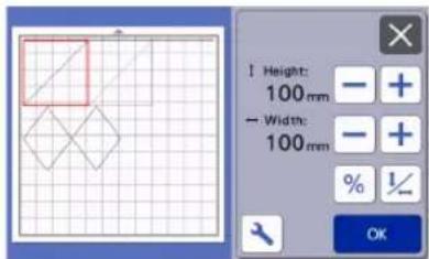 Height: 100mm Width: 100mm % OK