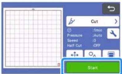 Cut Pressure :1min Speed :Auto Half Cut :$3 :OFF Start