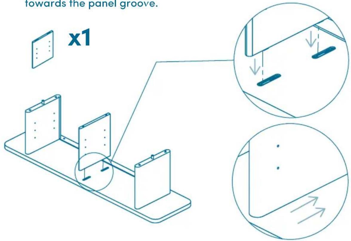 towards the panel groove. x1