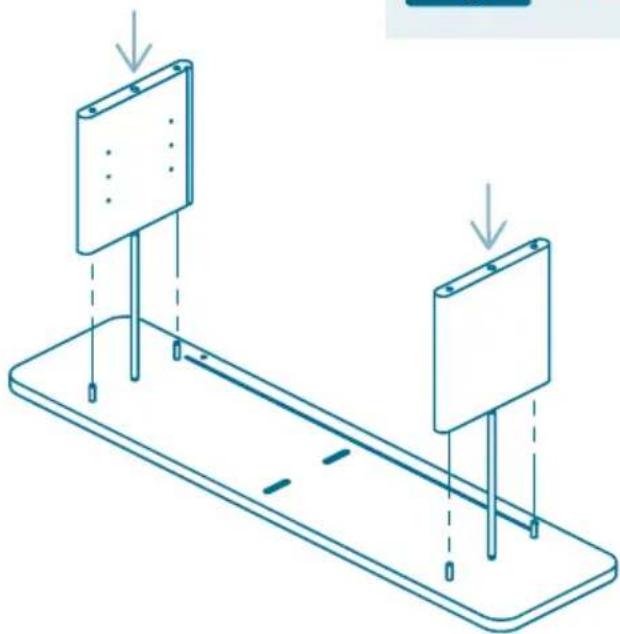 Koala Kirribilli TV Unit - Slide the side panels over the support rods. - 3