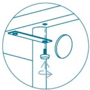 Koala Kirribilli TV Unit - Fasten the wall mount lanyards to the rear using the Gumnuts provided. - 2