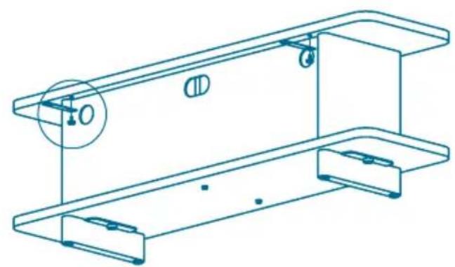 Koala Kirribilli TV Unit - Fasten the wall mount lanyards to the rear using the Gumnuts provided. - 1