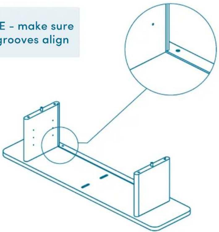 E - make sure grooves align