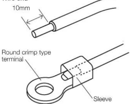 10mm Round crimp type terminal Sleeve