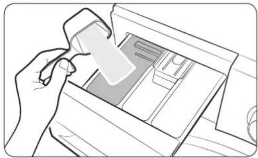 SAMSUNG WW60J3280LW - To apply washing agents to the detergent drawer - 1
