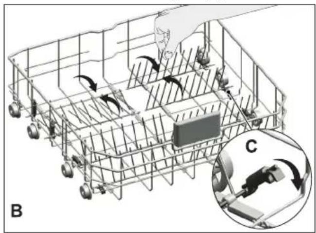 Defy DDW247 - Collapsible lower basket tines - 2