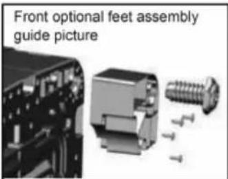 Front optional feet assembly guide picture
