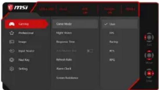 MSI Optix G32C4W - Navi Key - 3