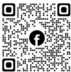 QR code with central Facebook logo, likely linking to a social media or digital content platform