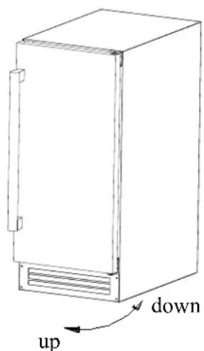 Avanti IME49U3S-IS - Leveling the ice maker - 1