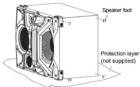 Speaker foot Protection layer (not supplied)