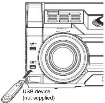 USB device (not supplied)