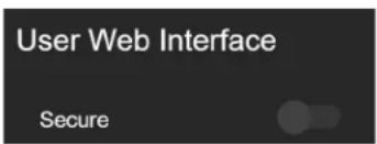 User Web Interface Secure