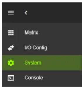 Matrix I/O Config System Console