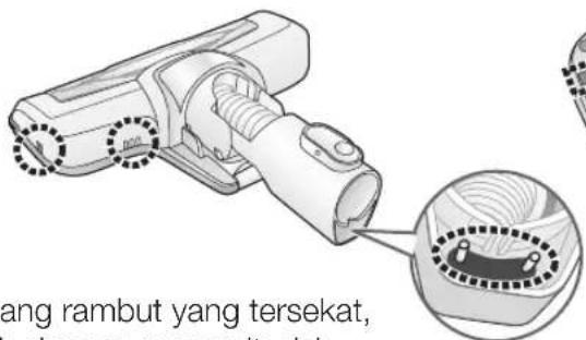 yang rambut yang tersekat,