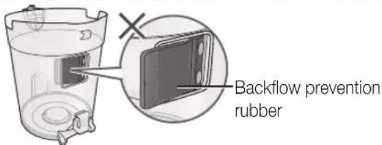 Backflow prevention rubber