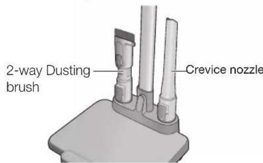 2-way Dusting brush Crevice nozzle