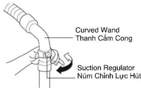Curved Wand Thanh Cẩm Cong Suction Regulator Núm Chỉnh Lực Hút